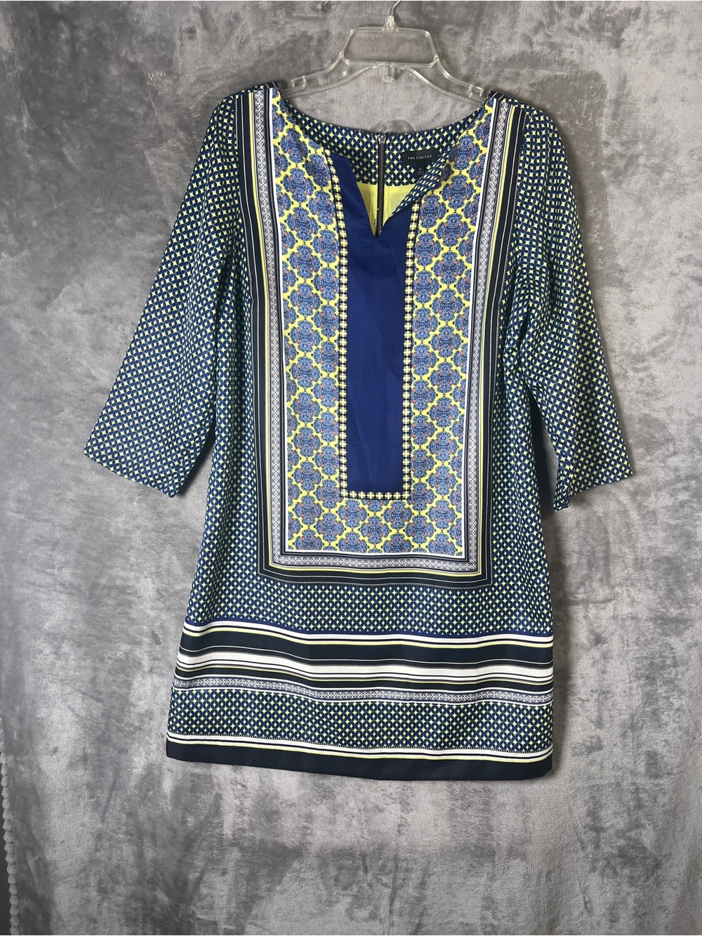 The Limited Navy and Lime Printed Dress